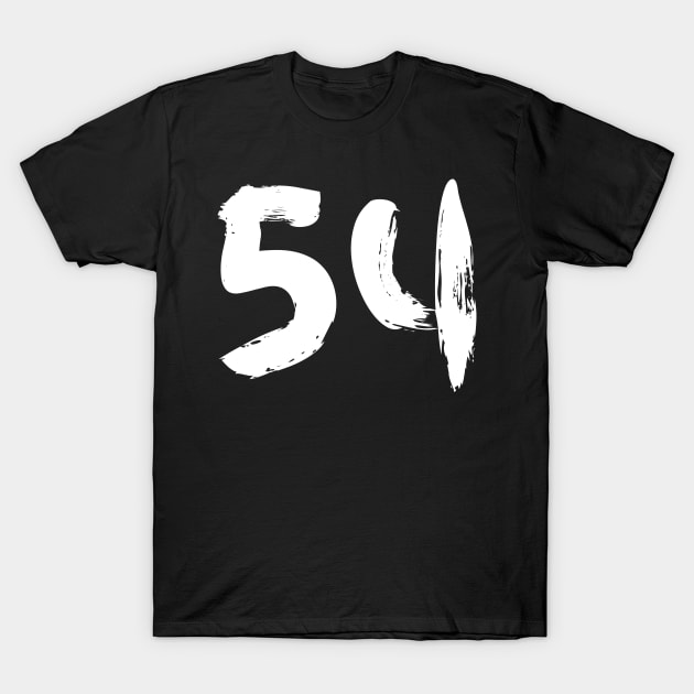 Number 54 T-Shirt by Erena Samohai